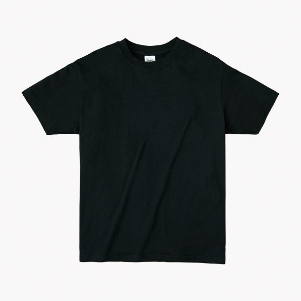 日本棉圓領T恤-黑色