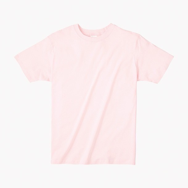 日本棉圓領T恤-淺粉色