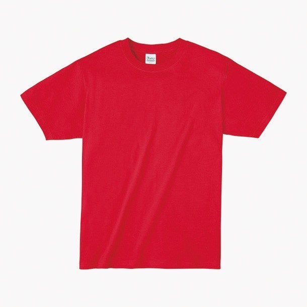 日本棉圓領T恤-紅色
