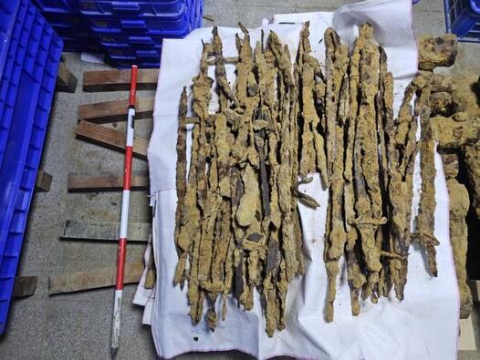 台南清代武器鏽塊出土