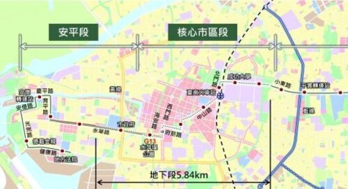 台南捷運綠線增行地下2公里多59億元