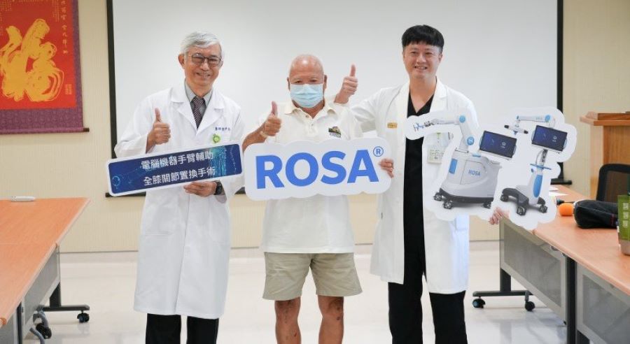 深受膝蓋退化所苦20年 高雄秀傳使用機械手臂輔助手術讓患者重拾「膝」哈人生
