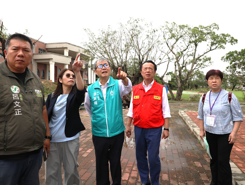 丹娜絲颱風來襲 教育部勘災嘉縣校園 災損初估將近1億