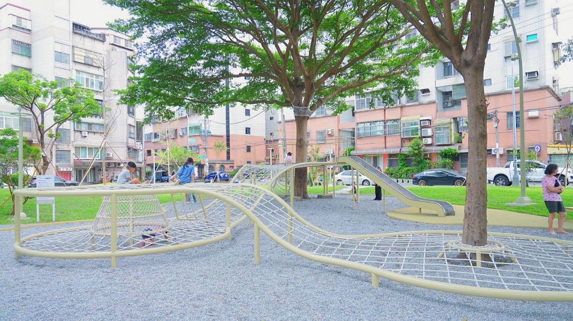 竹北新社樹網公園啟用 「樹與遊具共舞」為一大亮點