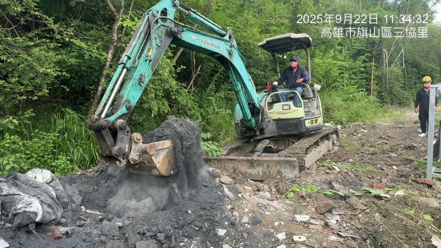 馬頭山棄置行為人逾期不清 環保局今日進場代為清理並嚴正追訴求償行為人