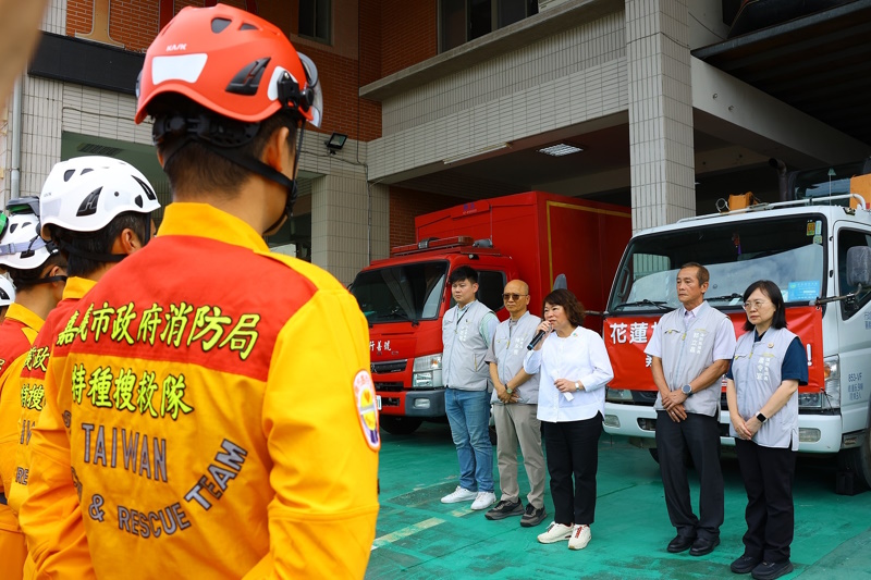 展現互助精神 嘉市馳援花蓮災後復原 市長黃敏惠勉勵將專業與溫度送往花蓮