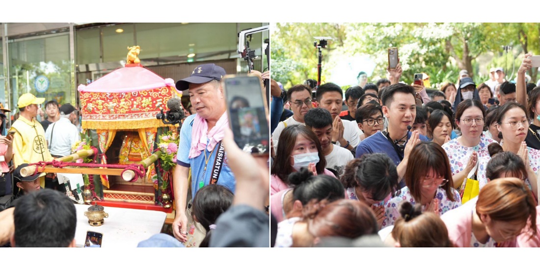 白沙屯媽祖竹北城市自由行 無預警衝縣府又驚喜駕臨星際球場