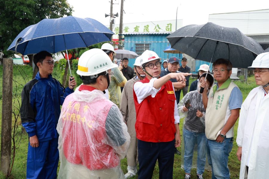 陳其邁視察仁武、旗山防汛整備  確保市民生命財產安全