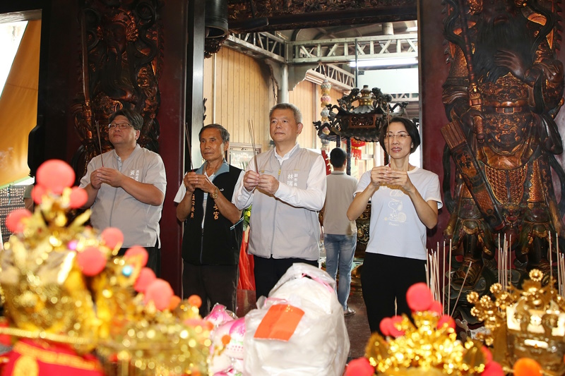 福德正神聖誕 嘉義市副市長林瑞彥副參拜守護四城門土地公廟祈求國泰民安