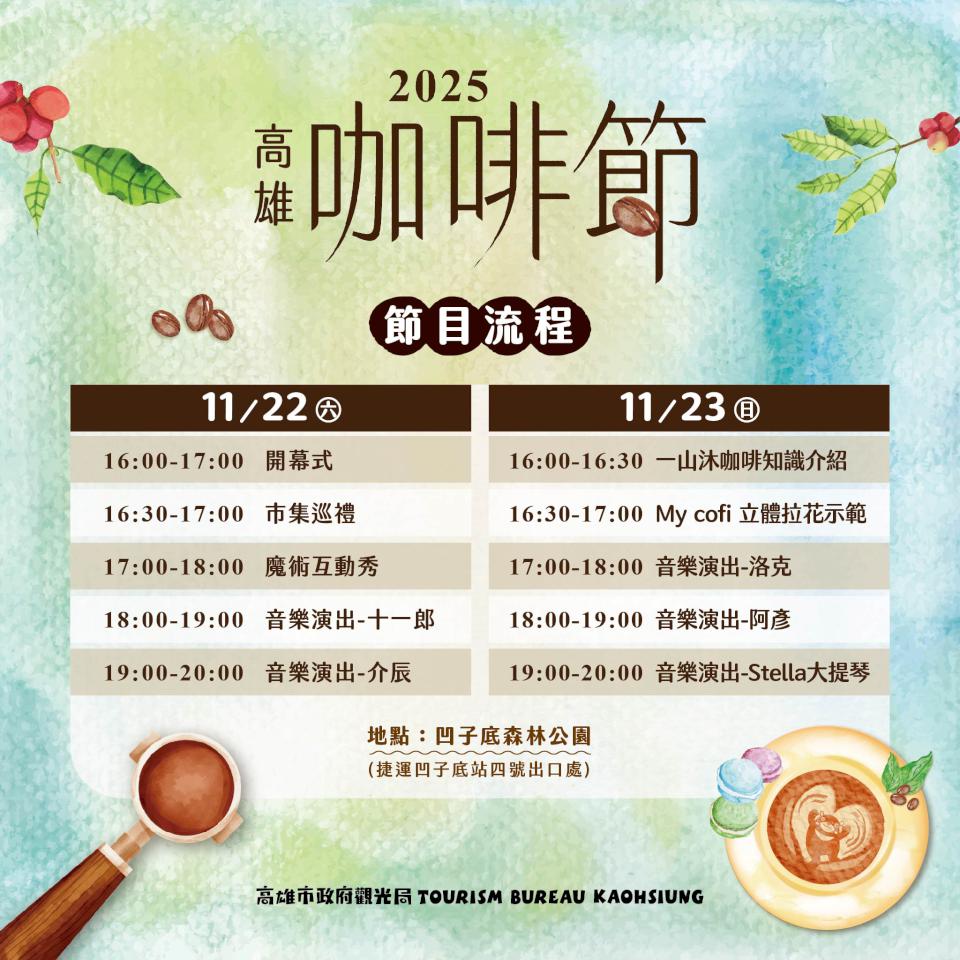 2025高雄咖啡節 金牌咖啡職人齊聚 一站品味手沖、甜點與生活選物即將登場