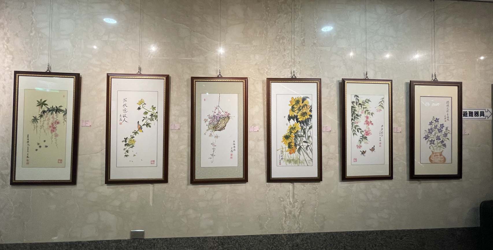 翔鳳慈善關懷協會理事長陳秀鳳彩墨創作 移師高醫南杏藝廊續邀賞