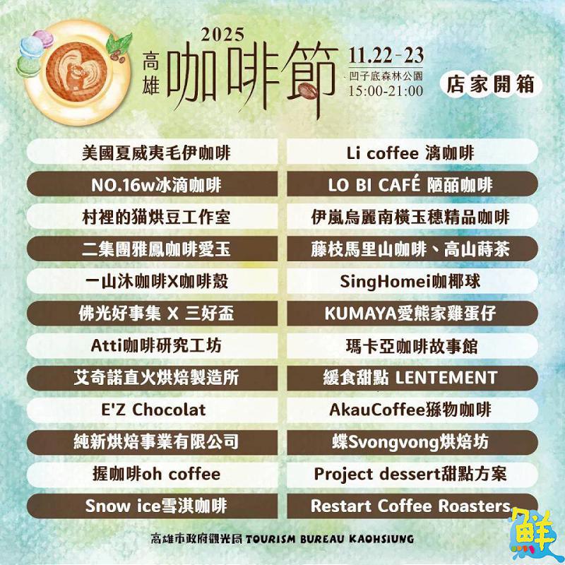 「2025高雄咖啡節」11/22於凹子底公園隆重登場 多元活動 滿足大眾對咖啡的想像