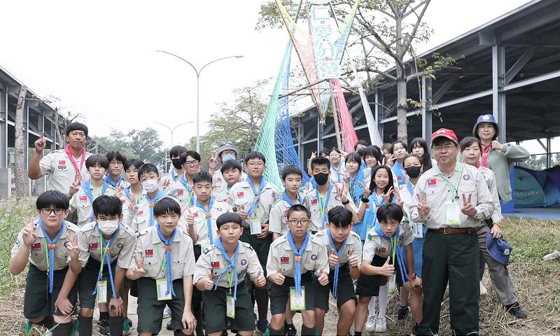 高市114年國中童軍齊聚中正預校大露營 韓國10人團受邀參與