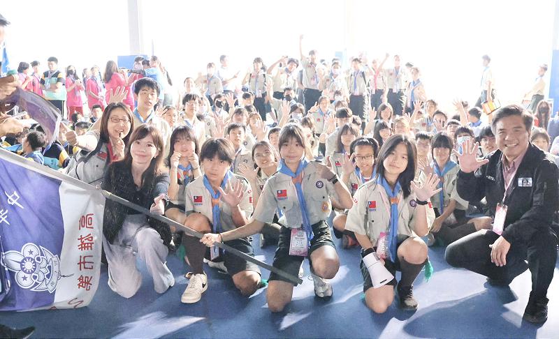 高市114年國中童軍齊聚中正預校大露營 韓國10人團受邀參與