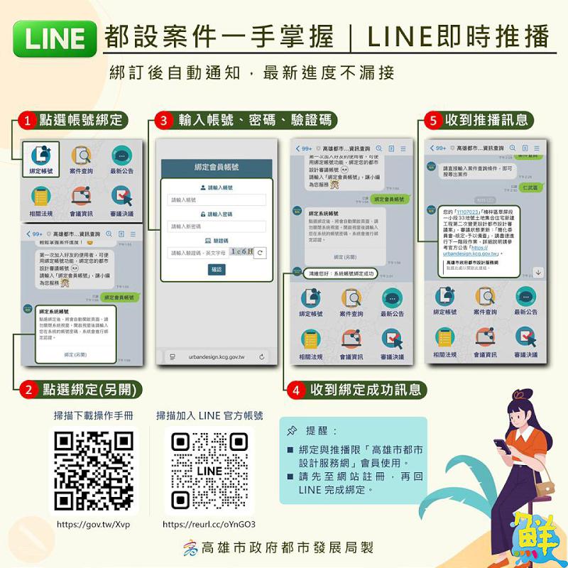 高市都發局導入LINE查詢與進度推播服務 提升都設案件透明度與便利性