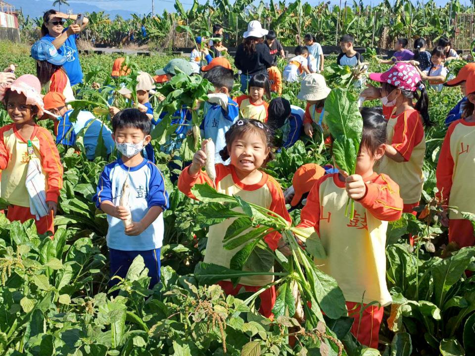 高市鼓山國小受邀吉祥國小 體驗鮮採白玉蘿蔔樂趣發表食農教育成果