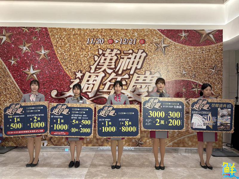 漢神百貨週年慶11/20登場 獨家快閃店同步亮相 回饋與品牌優惠齊發