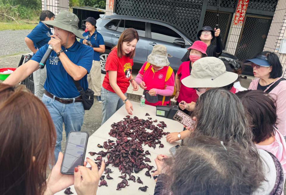 高市議員李雨庭領軍林園社區幹部訪大寮拷潭社區 認識生態品嘗現煮菱角體驗手作樂