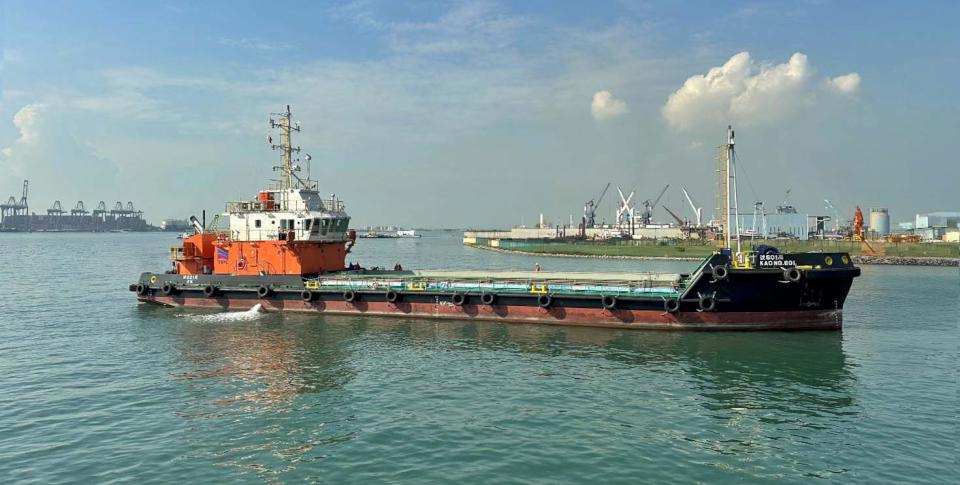 臺灣高雄港務委外新建受泥船高601號 預計115年第二季加入浚挖船隊