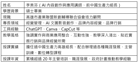 AI賦能領導力｜善用AI強化管理與溝通效率的應用實務